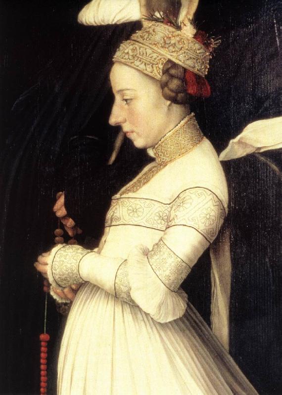 HOLBEIN, Hans the Younger Darmstadt Madonna (detail) sf oil painting picture